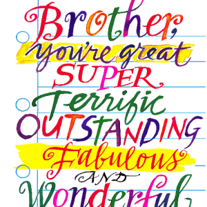 brother birthday greeting card